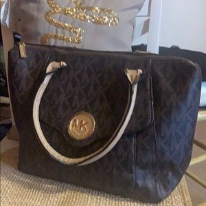 Michael Kors medium tote logo leather monogrammed